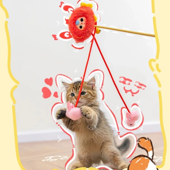 Baby Three Cat Teasing Stick Plush Series Confirmed Fish - Picture 6 of 8